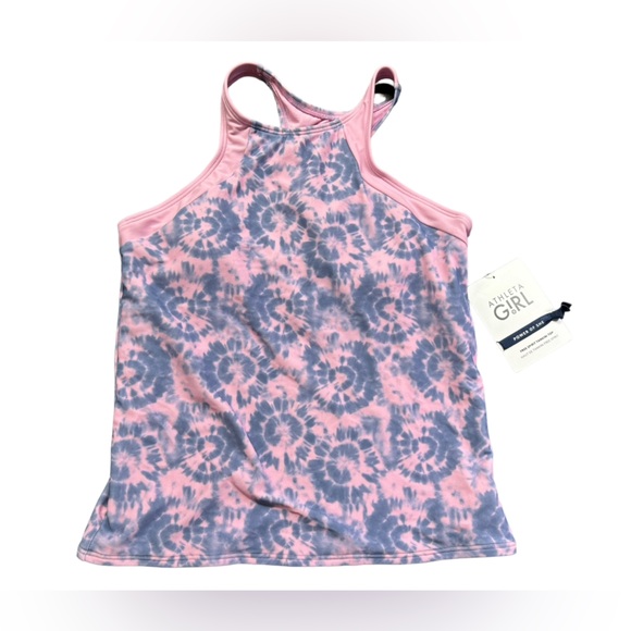 ATHLETA GIRL girls Free spirit swim tankini top tie dye size XXL/16 NWT - Picture 1 of 6